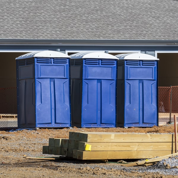 are there any restrictions on what items can be disposed of in the portable toilets in Edgemoor